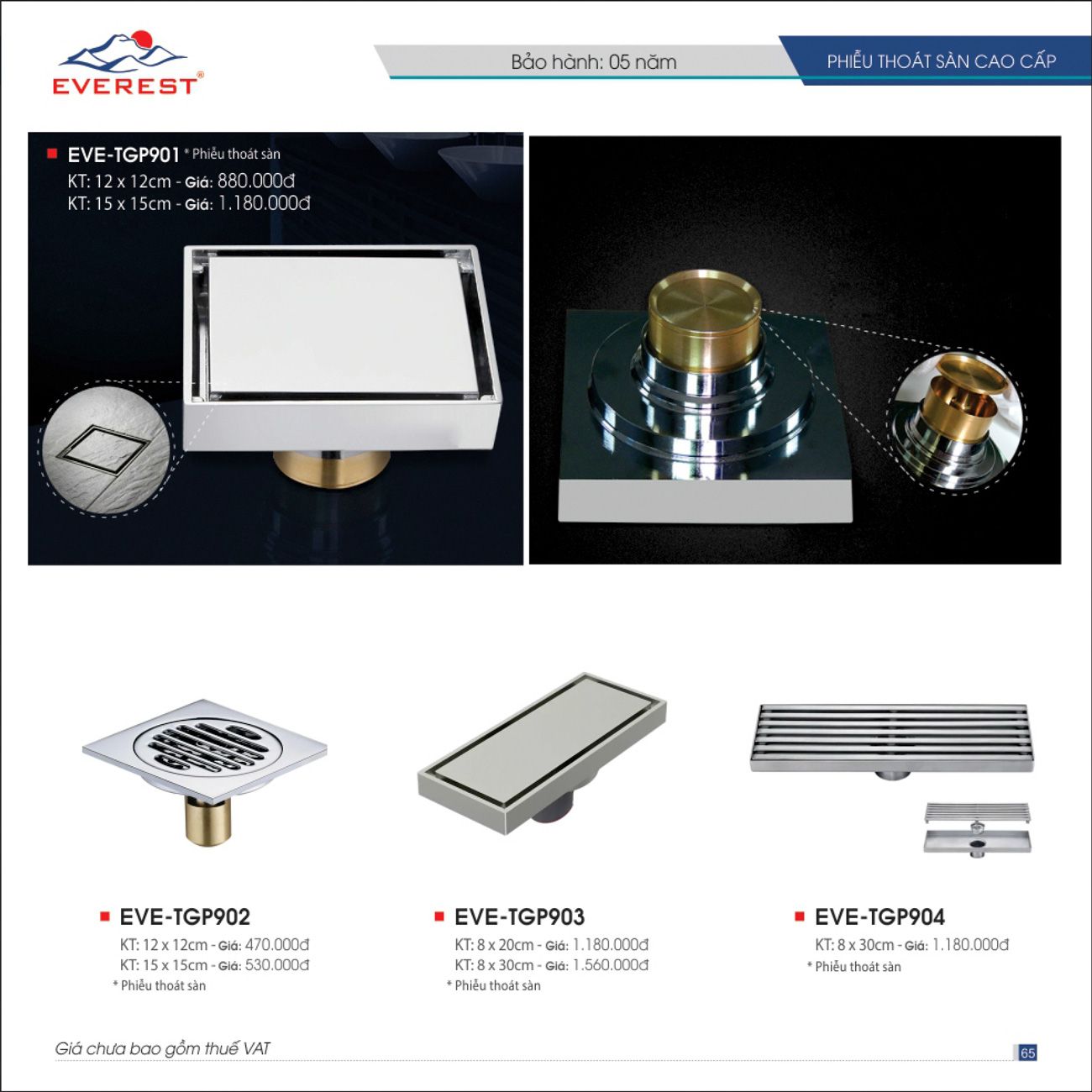 Thiết bị vệ sinh EVEREST Hiện Đại Catalogue và Bảng giá mới nhất /Page 